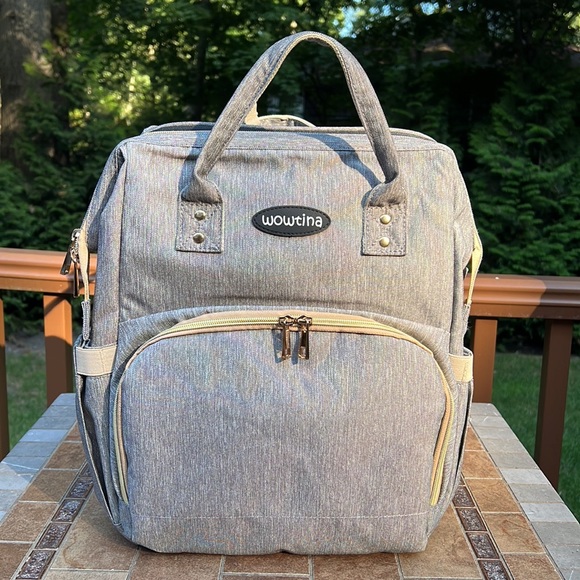 New WOWTINA Baby Bag Backpack Changing Station. Newborn must have in Grey - Picture 3 of 11